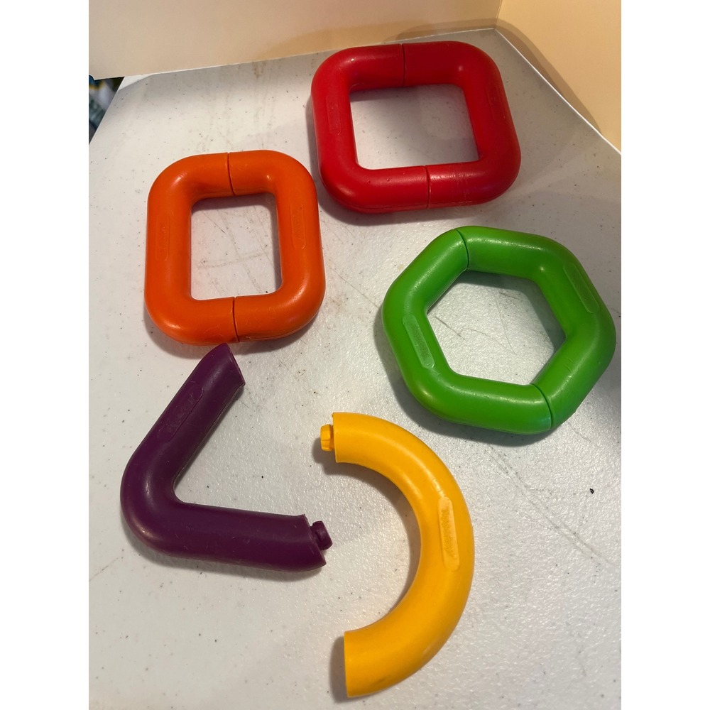 Tupperware Shape O Toy Replacement Pieces Multi Color Geometric Shapes Lot 5pc